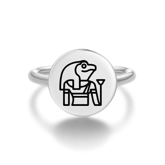 Heqet Hauchet Egyptian Symbols Adjustable Open Ring