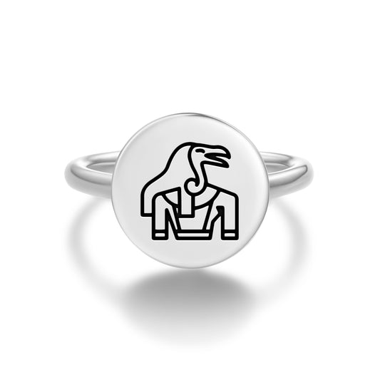 Nekhbet Egyptian Symbols Adjustable Open Ring