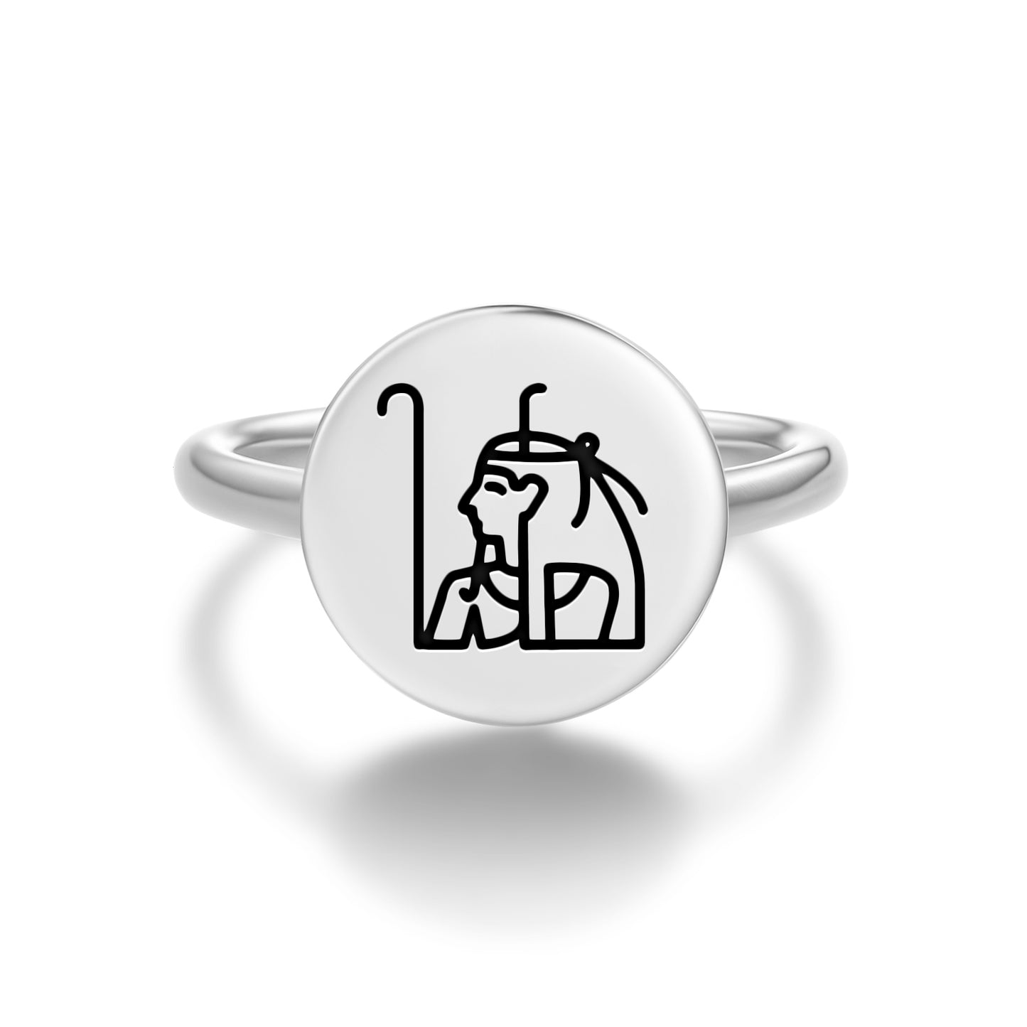 Nun Egyptian Symbols Adjustable Open Ring