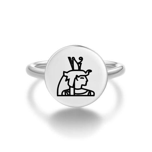 Mut Egyptian Symbols Adjustable Open Ring