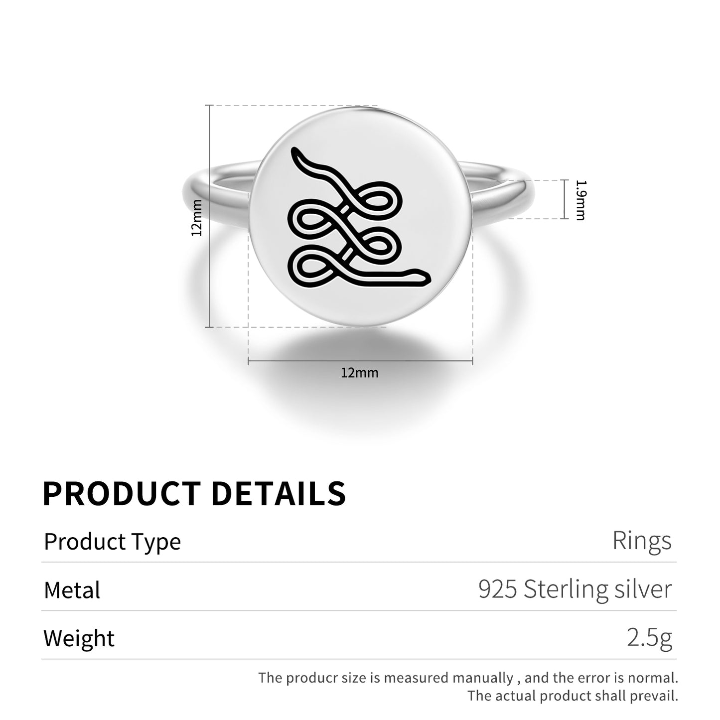 Apophis Egyptian Symbols Adjustable Open Ring