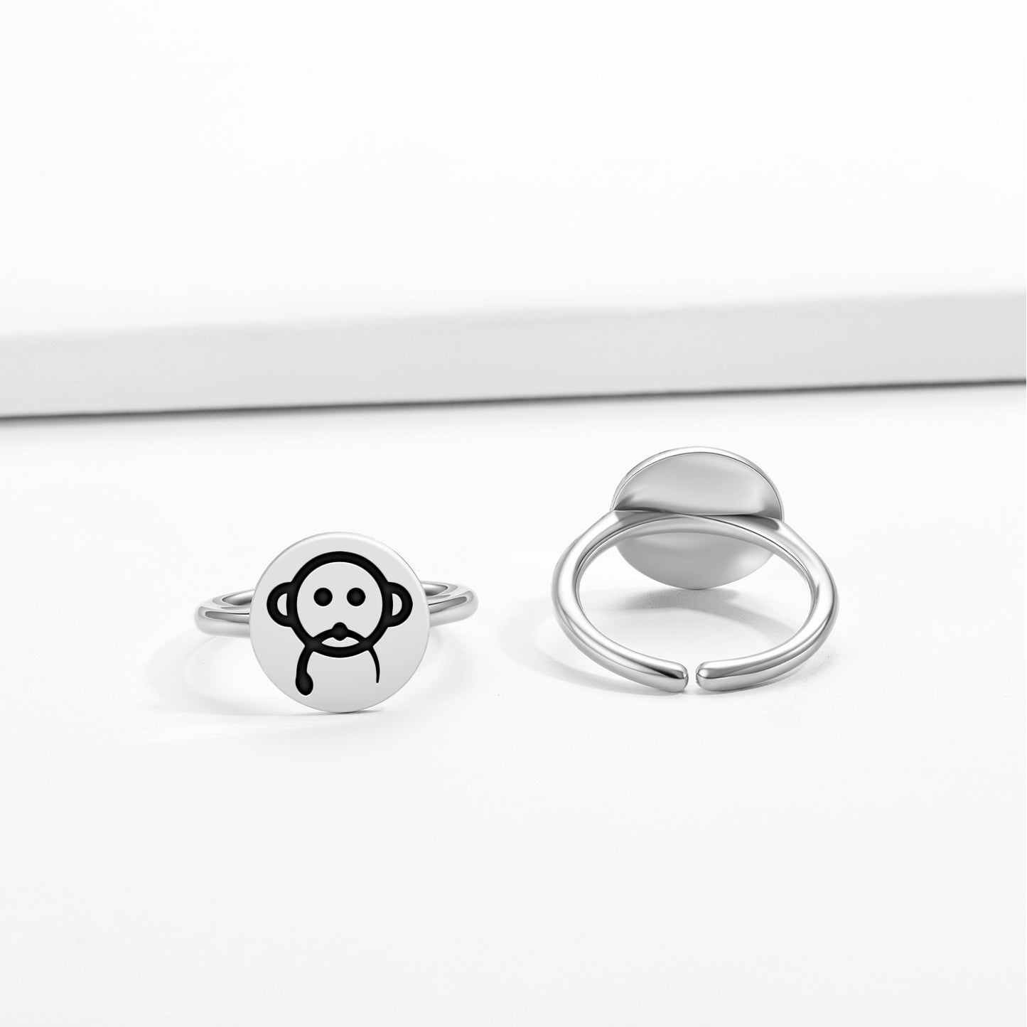 Saviki Hopi Symbols Adjustable Open Ring