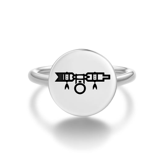 Mongko Hopi Symbols Adjustable Open Ring