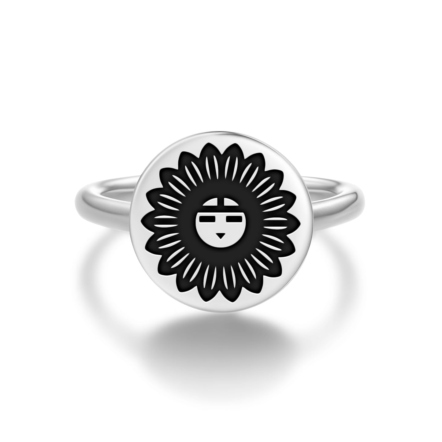 Tawa Hopi Symbols Adjustable Open Ring