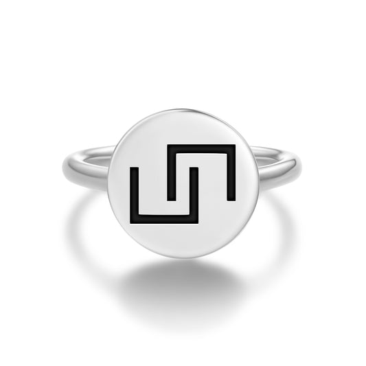 Nakwách Hopi Symbols Adjustable Open Ring