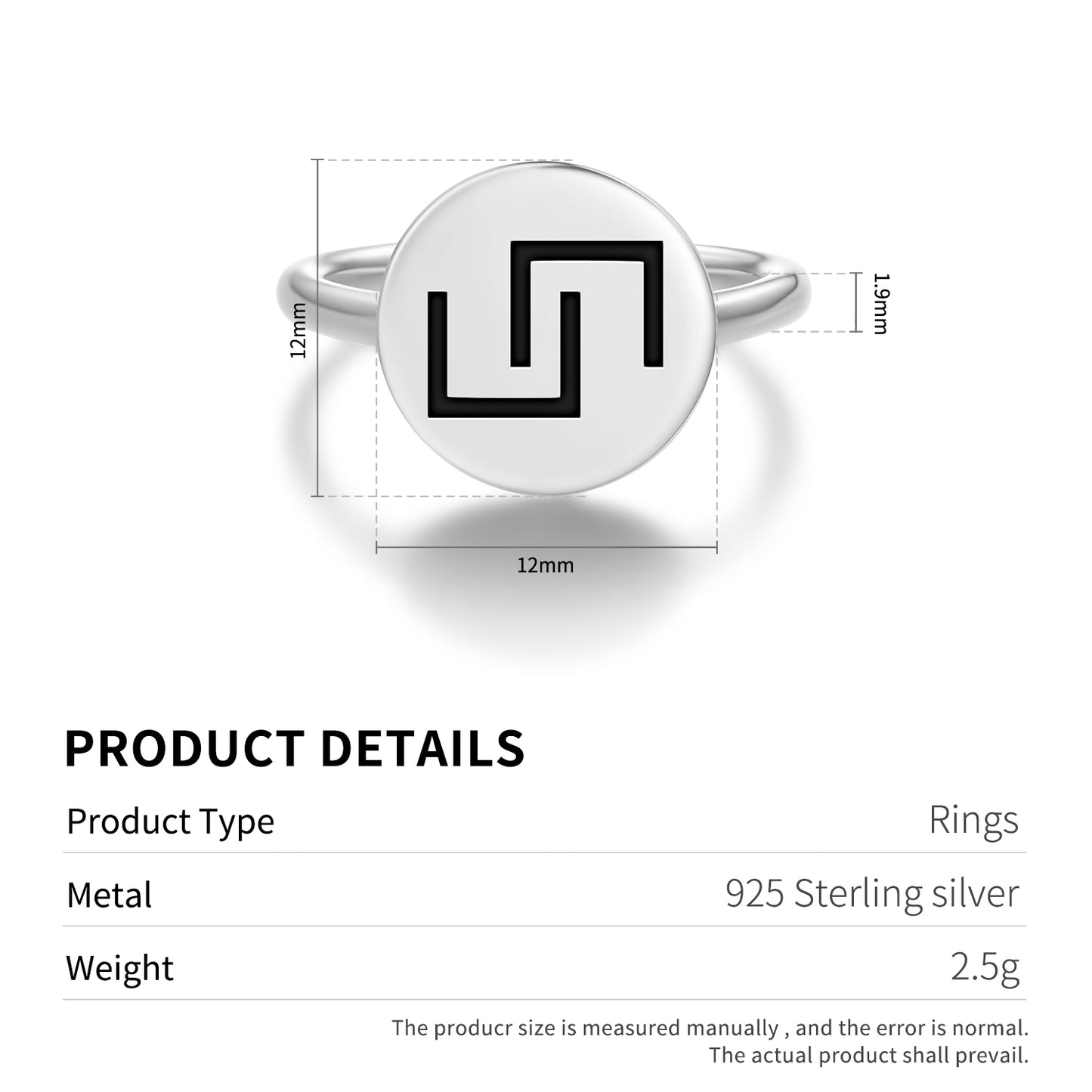 Nakwách Hopi Symbols Adjustable Open Ring