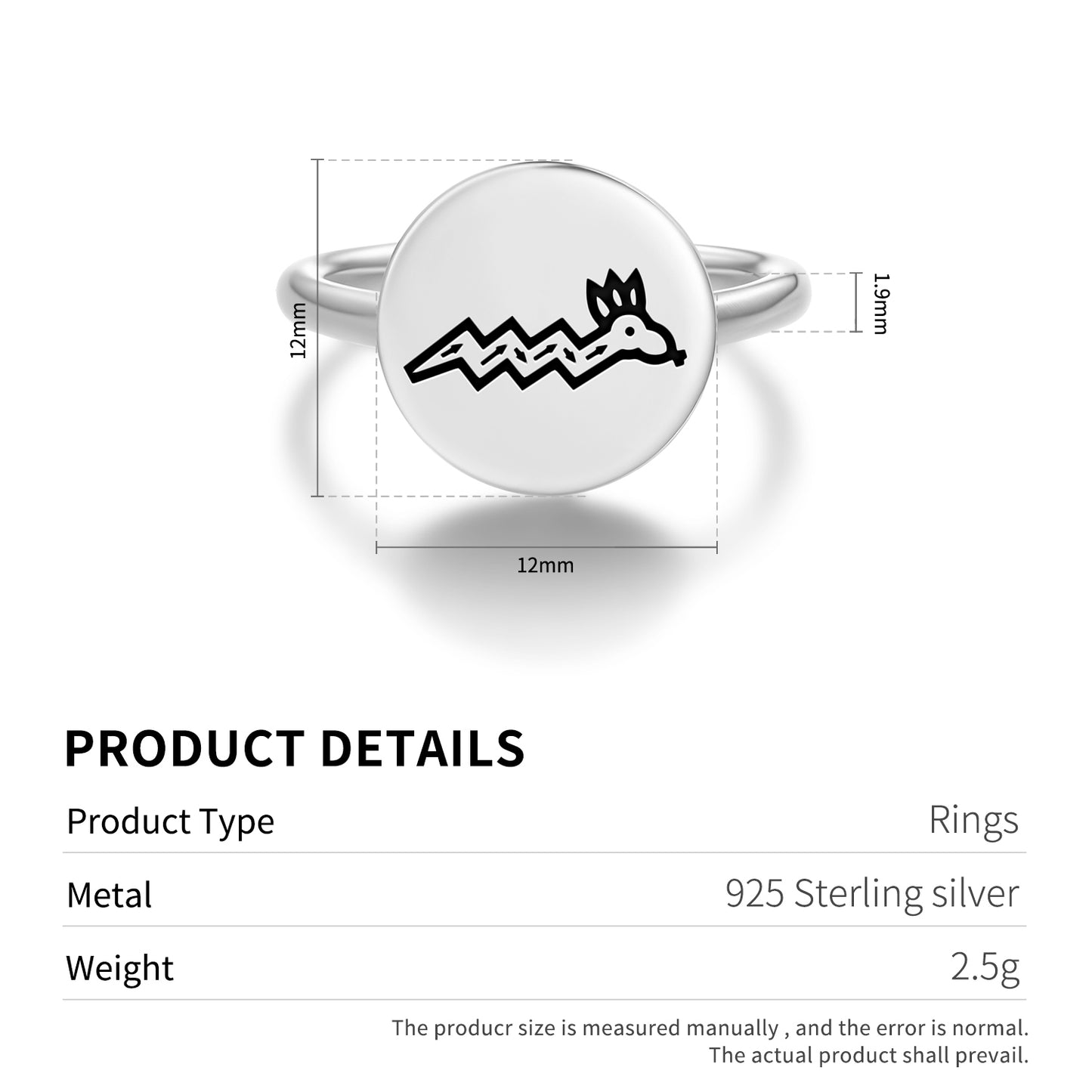 Palulukang Hopi Symbols Adjustable Open Ring