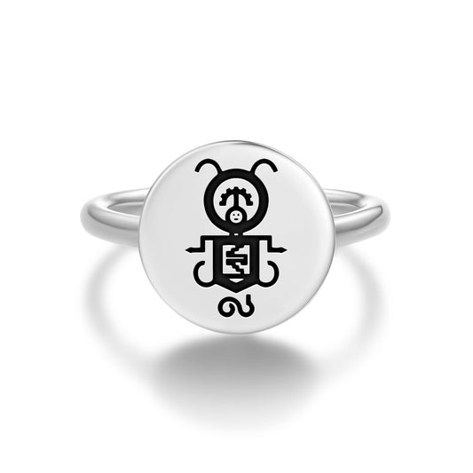 Panaiyoikyasi Hopi Symbols Adjustable Open Ring