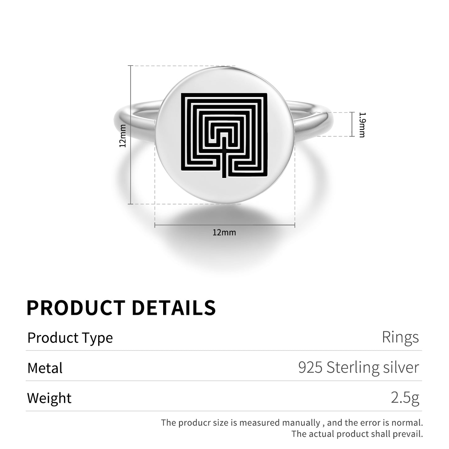Tapuat Hopi Symbols Adjustable Open Ring