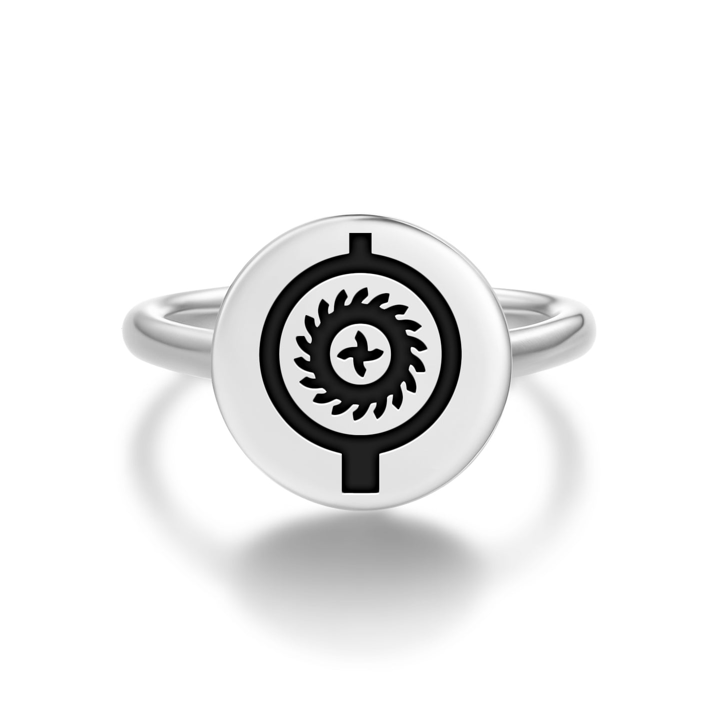 Kachina Rattle Hopi Symbols Adjustable Open Ring