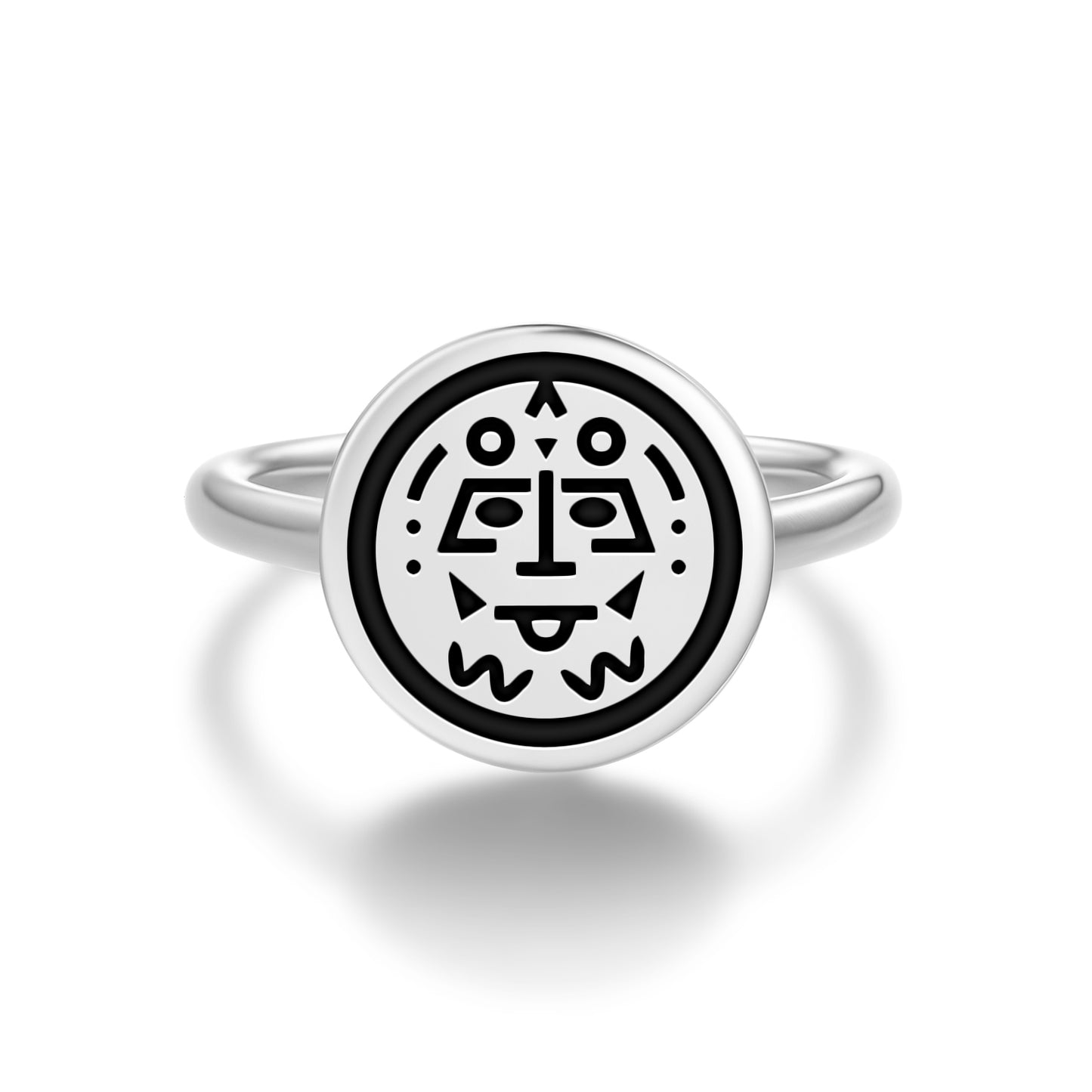 Pacha Kamaq Inca Symbols Adjustable Open Ring