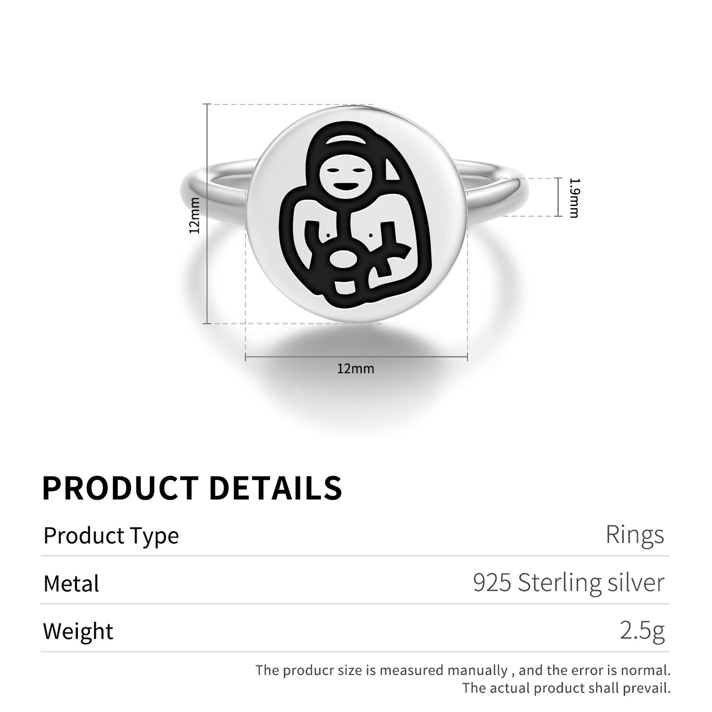 Mama Allpa Inca Symbols Adjustable Open Ring