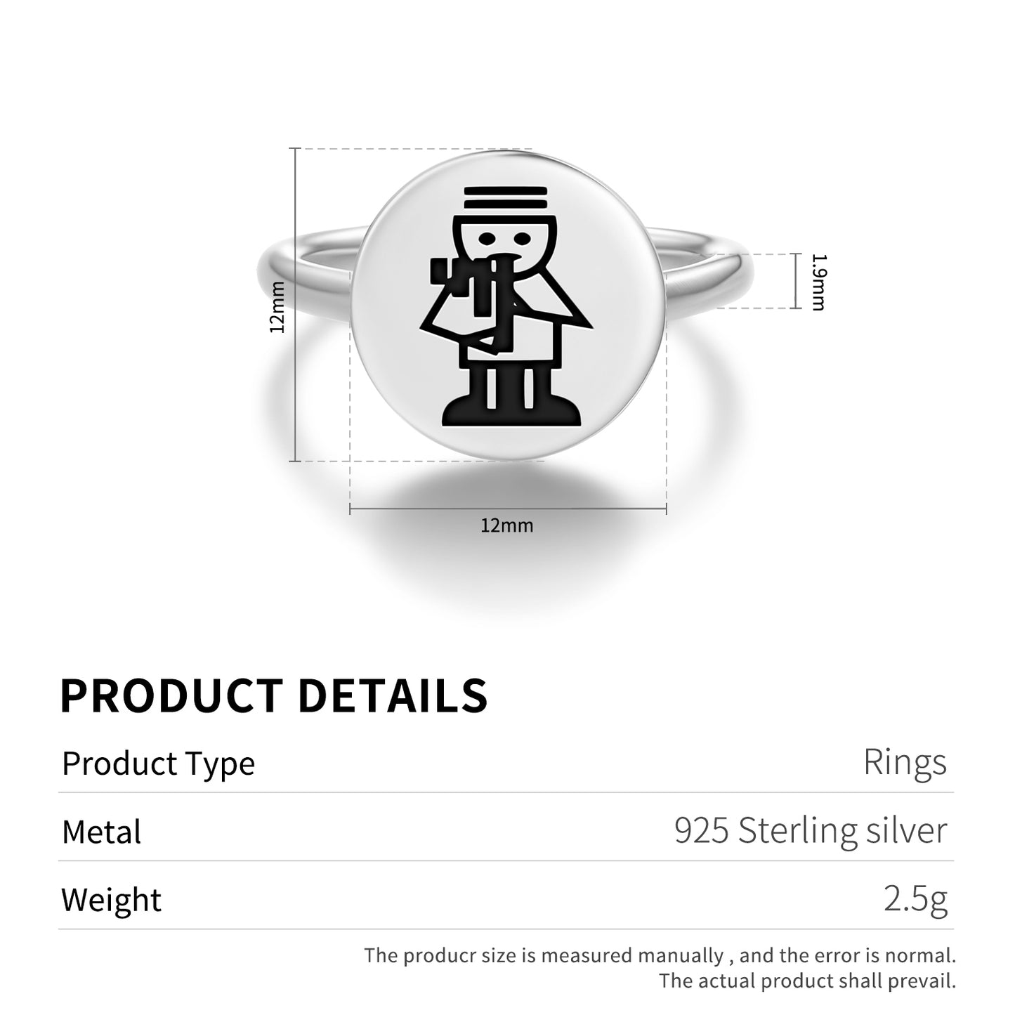 Illapa Inca Symbols Adjustable Open Ring