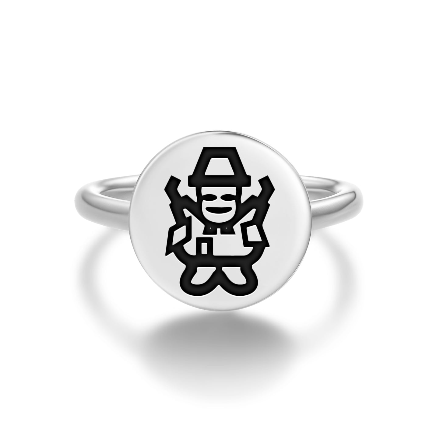 Ekeko Inca Symbols Adjustable Open Ring
