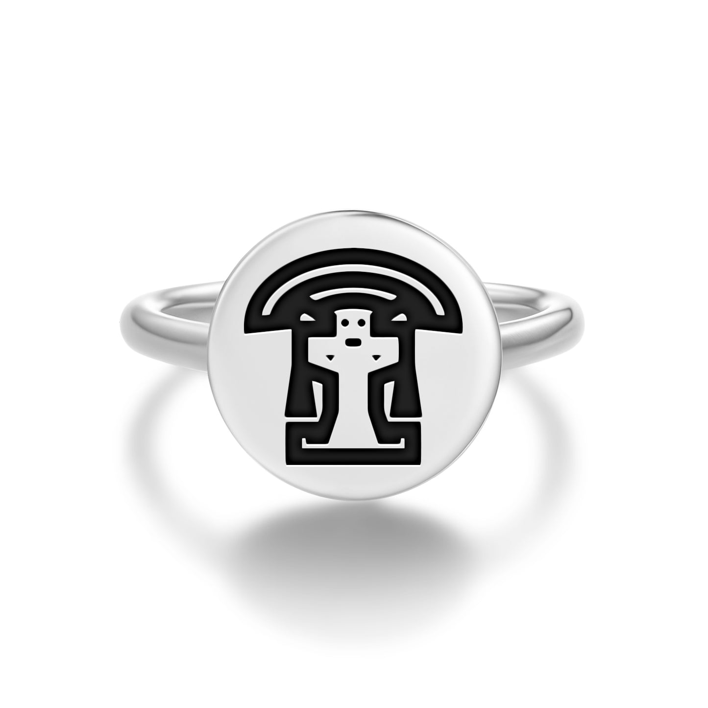 Ataguchu Inca Symbols Adjustable Open Ring