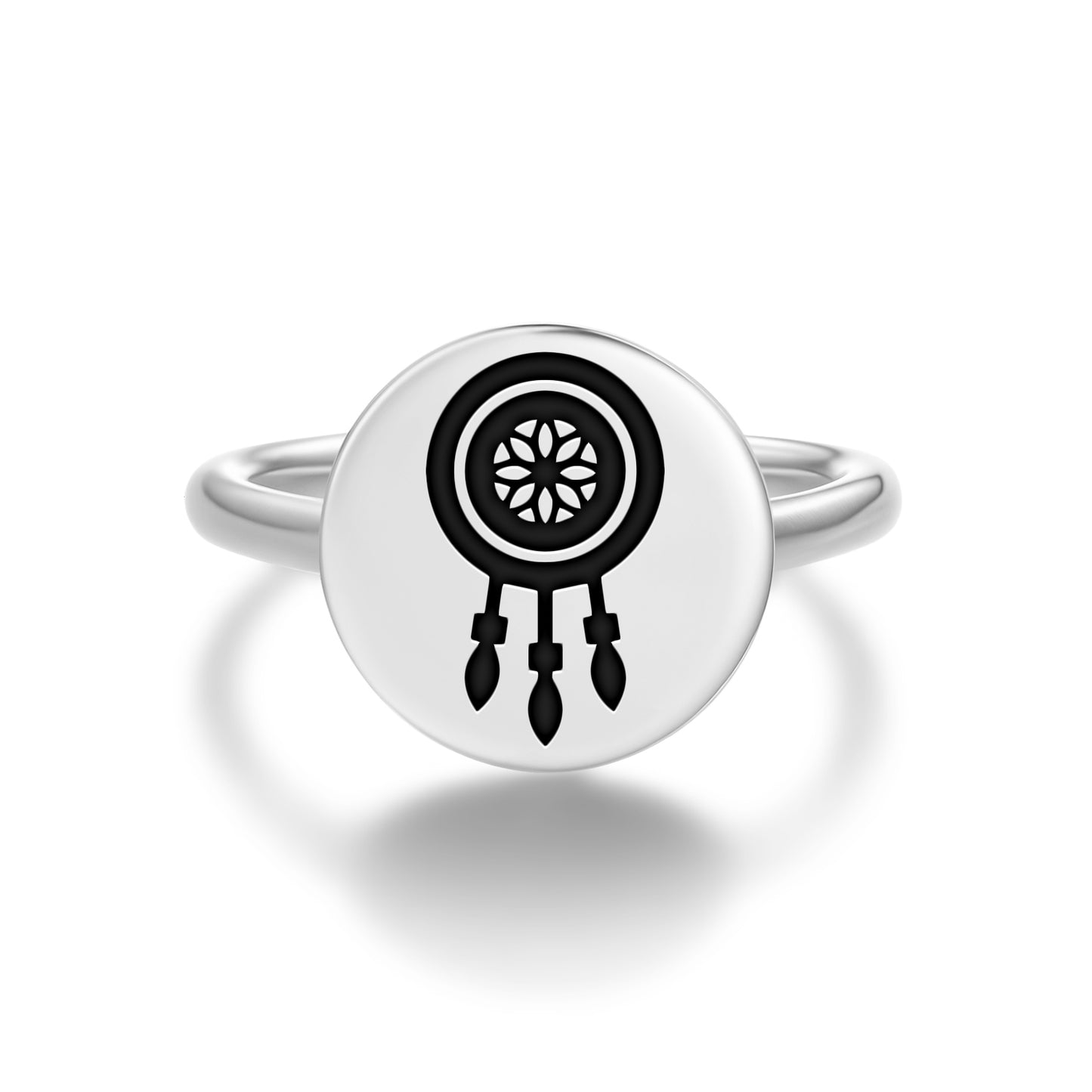 Dreamcatcher Lakota Sioux Symbols Adjustable Open Ring