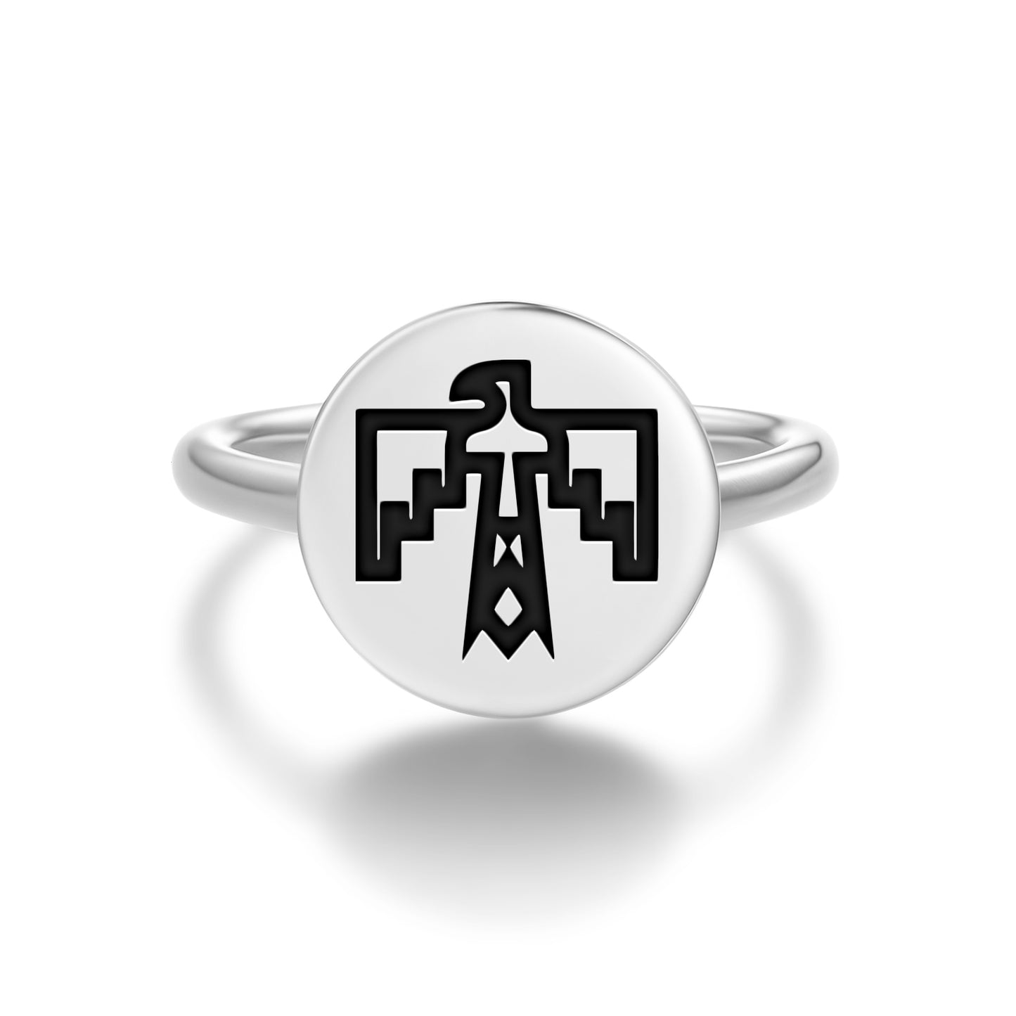 Thunderbird Lakota Sioux Symbols Adjustable Open Ring