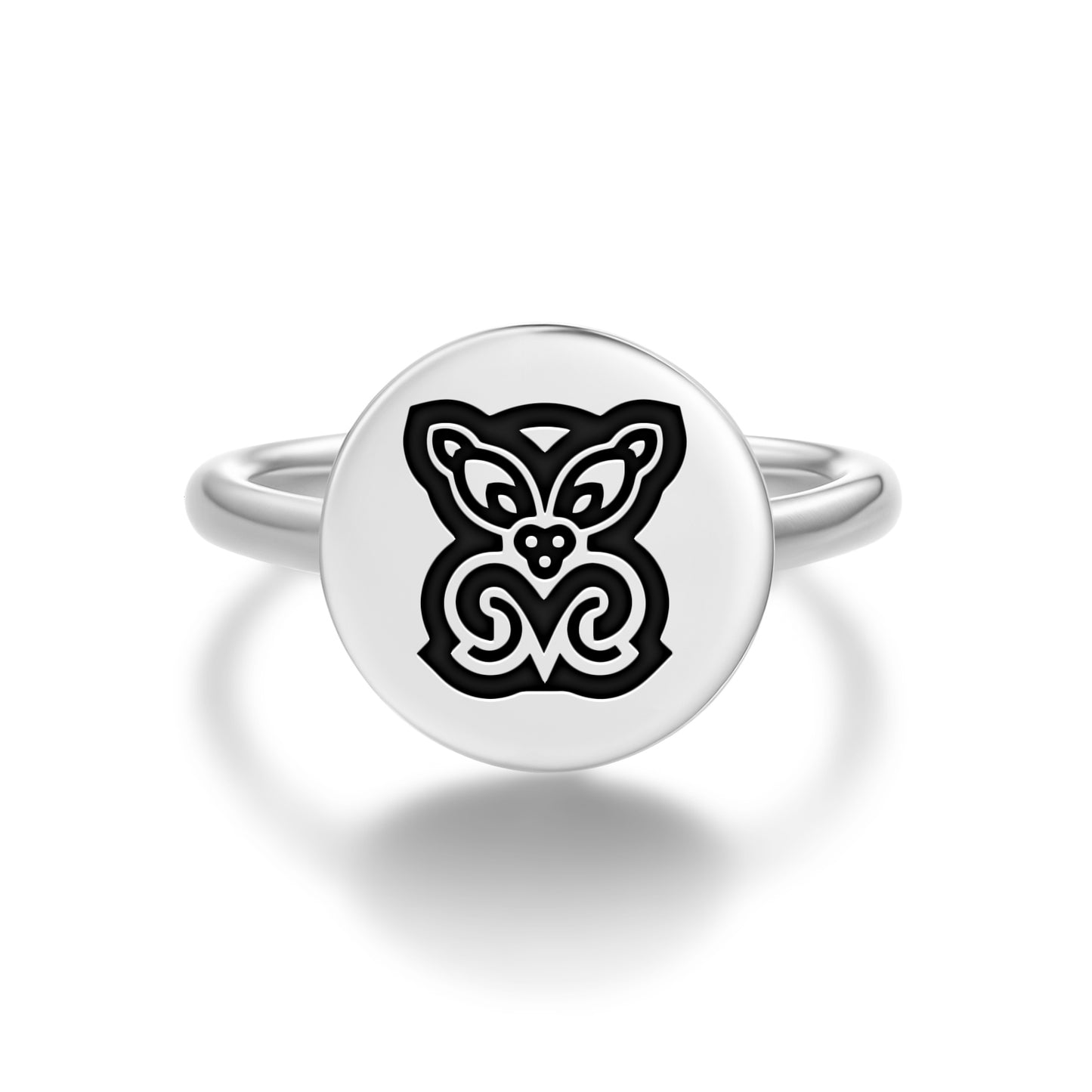Tāne Maori Symbols Adjustable Open Ring