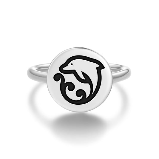 Koru Aihe Maori Symbols Adjustable Open Ring