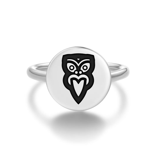 Hei Taiaha Maori Symbols Adjustable Open Ring