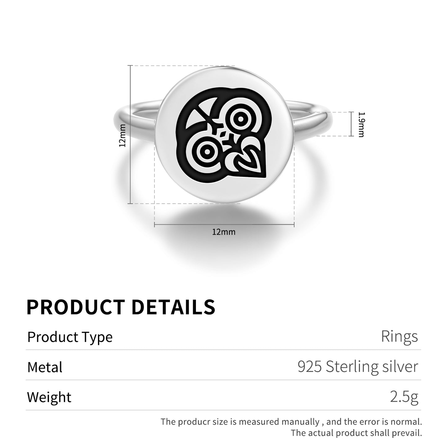 Hei Tiki Maori Symbols Adjustable Open Ring