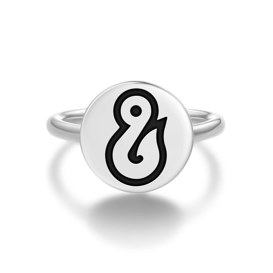 Hei Matau Maori Symbols Adjustable Open Ring