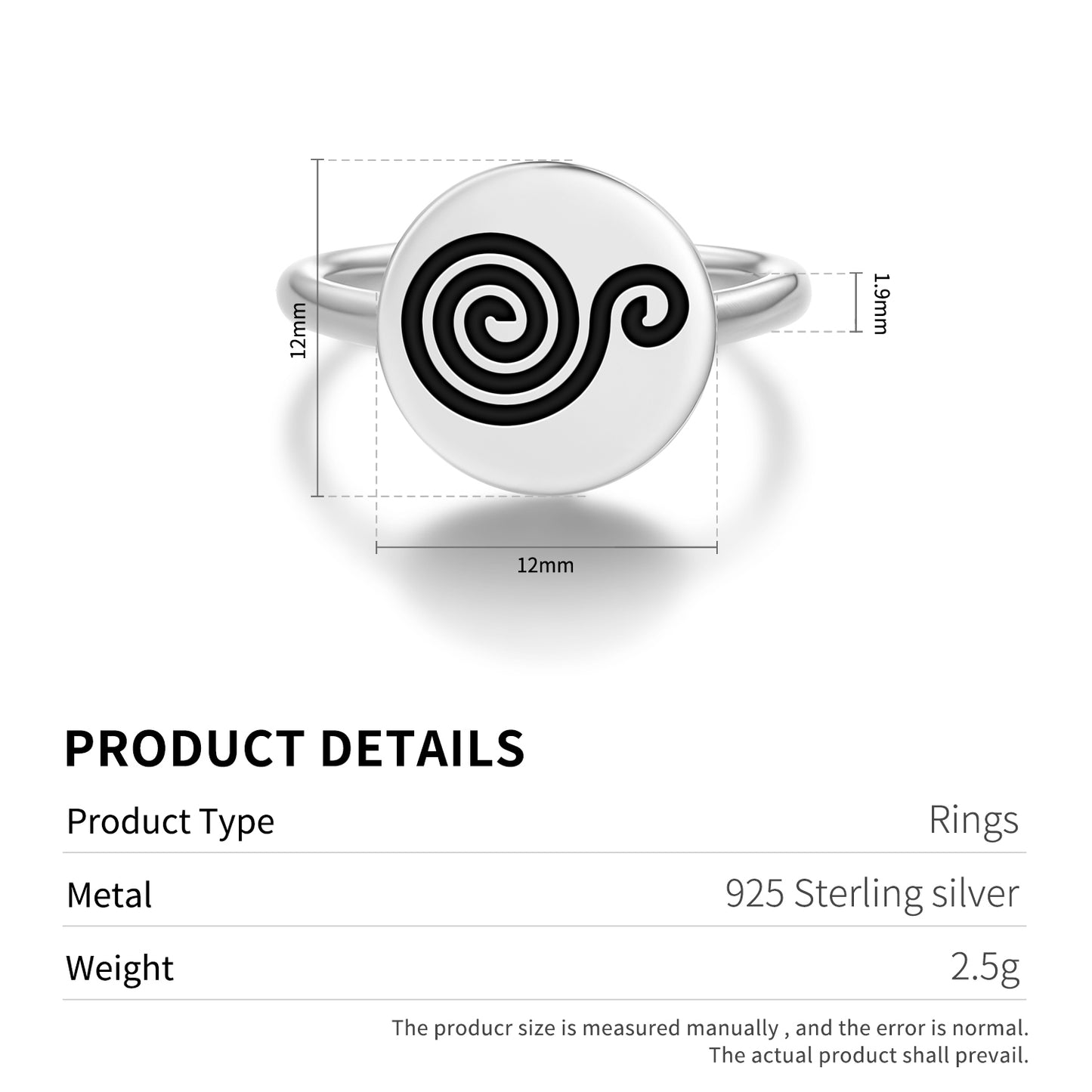 Snail conch Taino Symbols Adjustable Open Ring