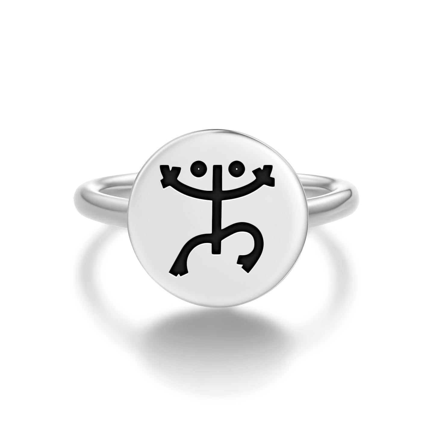 Toa Taino Symbols Adjustable Open Ring