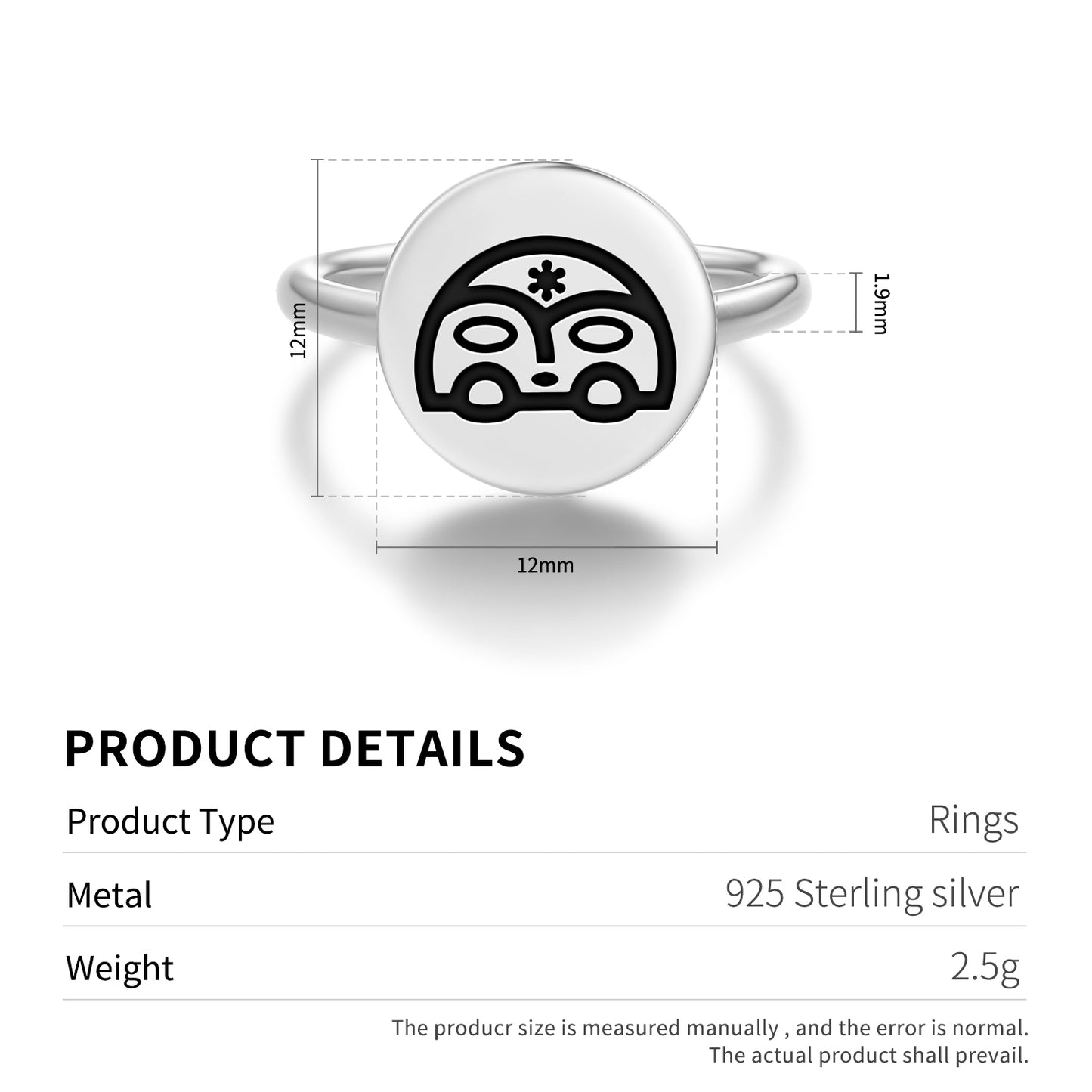 Moon goddess Taino Symbols Adjustable Open Ring