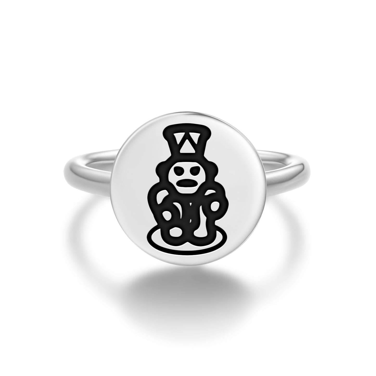 Cemi Boinayel Taino Symbols Adjustable Open Ring
