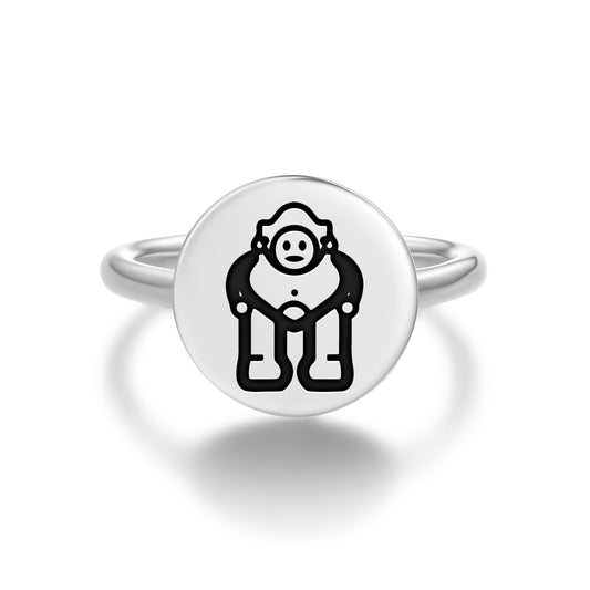 Itiva tahuvava Taino Symbols Adjustable Open Ring