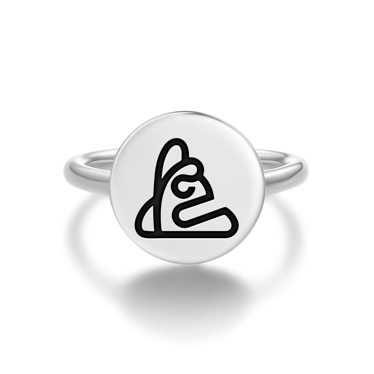 Trigonolito Taino Symbols Adjustable Open Ring