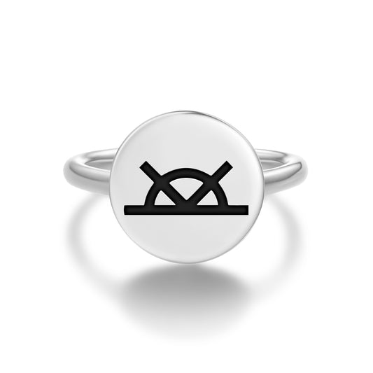 Healing Native Rock Art Symbols Adjustable Open Ring