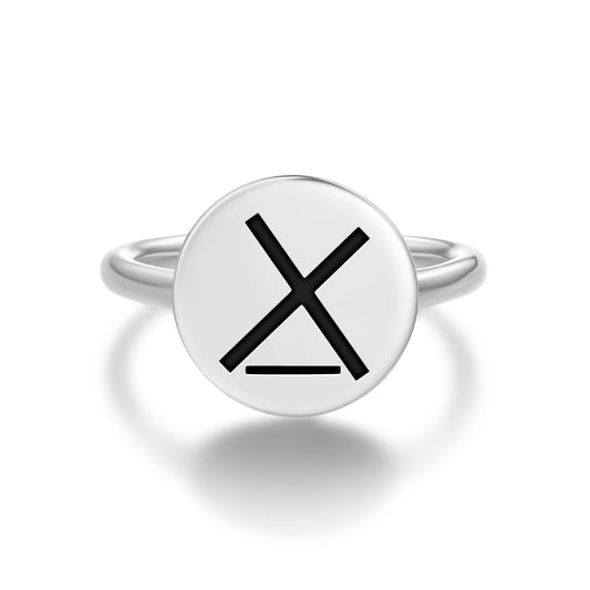 Wise Influence Native Rock Art Symbols Adjustable Open Ring
