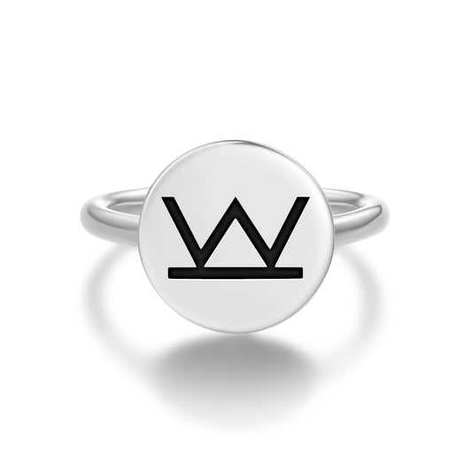 Knowledge Power Native Rock Art Symbols Adjustable Open Ring
