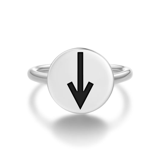 Prophetic Ability Native Rock Art Symbols Adjustable Open Ring
