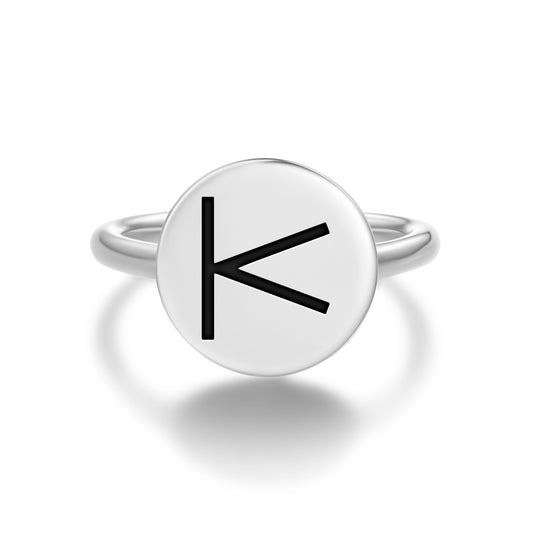 Good Attitude Native Rock Art Symbols Adjustable Open Ring