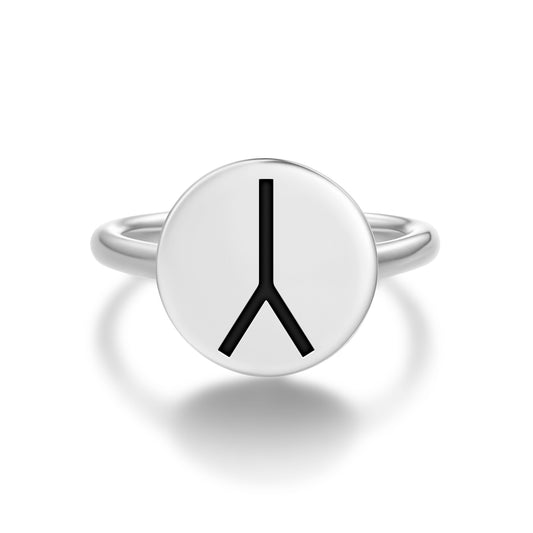 Creative Power Native Rock Art Symbols Adjustable Open Ring