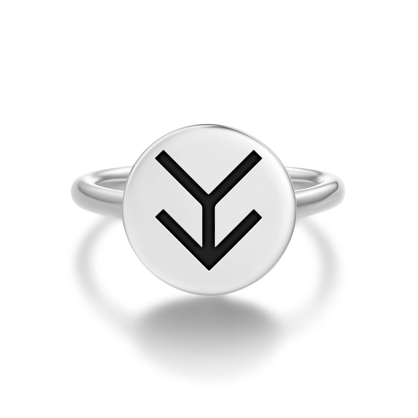 Wedding Native Rock Art Symbols Adjustable Open Ring
