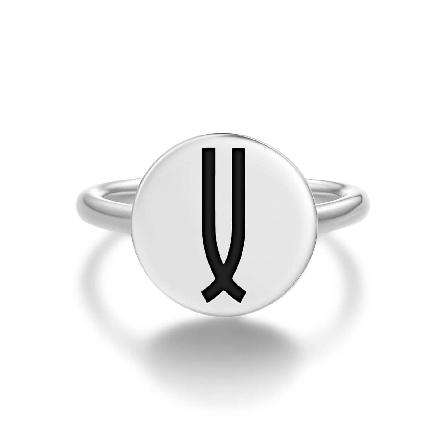 Strong Inner Guidance Native Rock Art Symbols Adjustable Open Ring