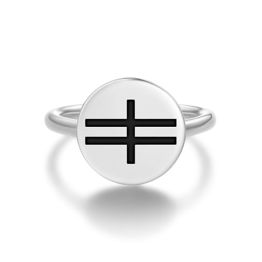 Resistance Native Rock Art Symbols Adjustable Open Ring