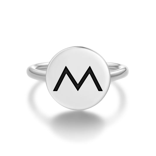 Self-Confidence Native Rock Art Symbols Adjustable Open Ring