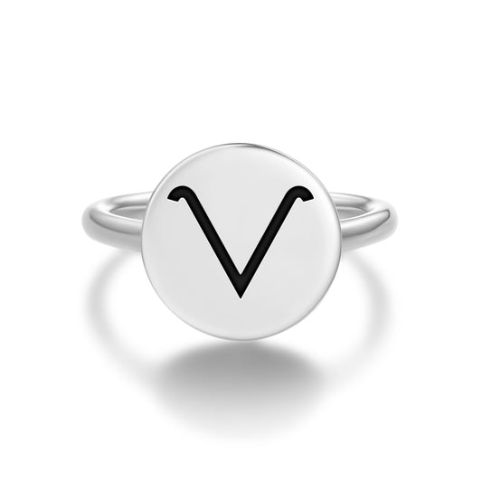 Judge Native Rock Art Symbols Adjustable Open Ring
