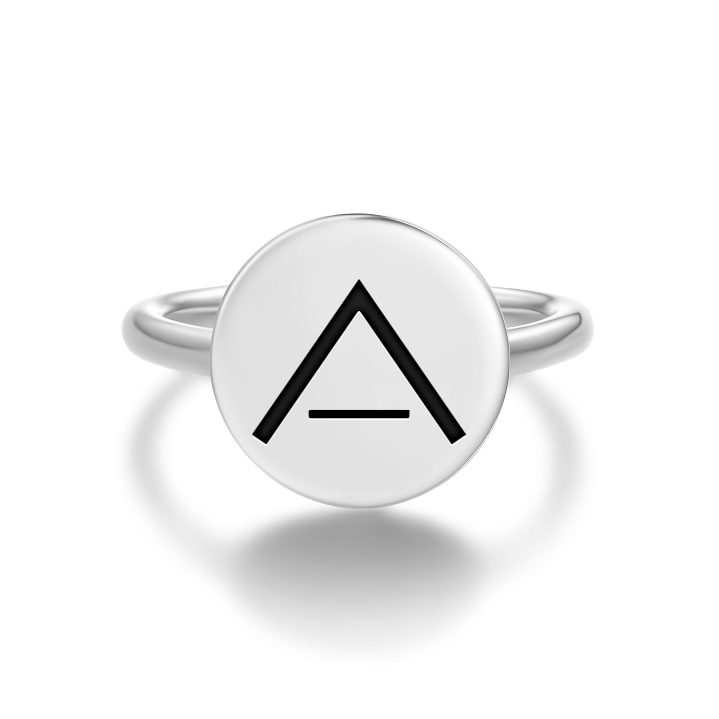 Calm Native Rock Art Symbols Adjustable Open Ring