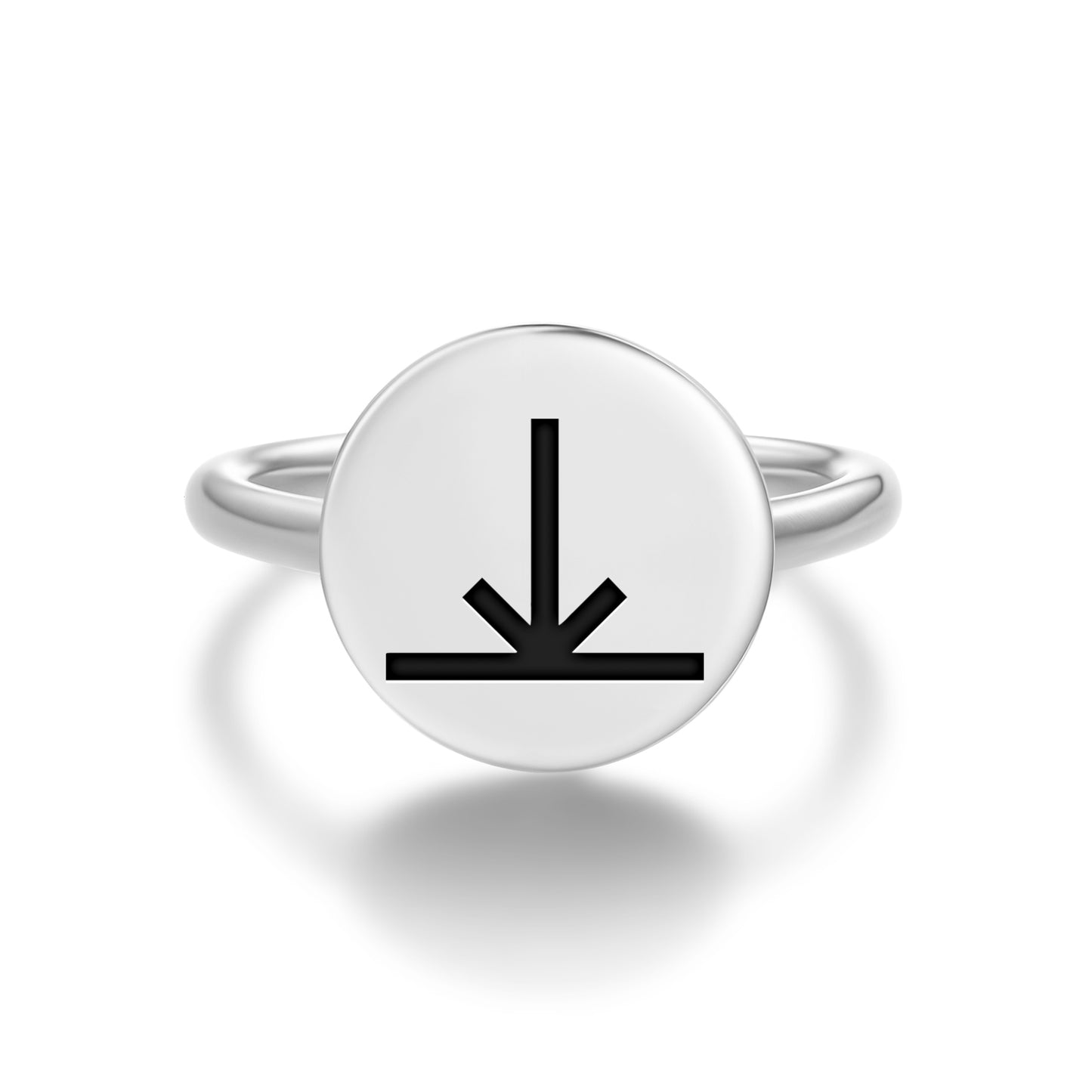 Joy Native Rock Art Symbols Adjustable Open Ring