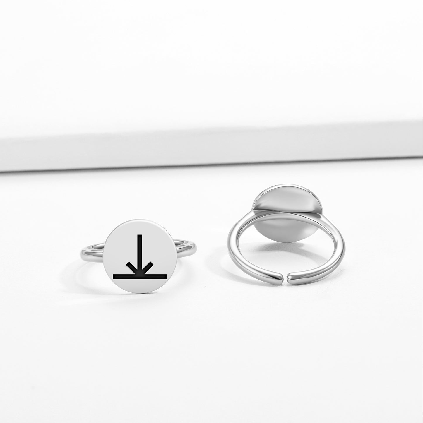 Joy Native Rock Art Symbols Adjustable Open Ring