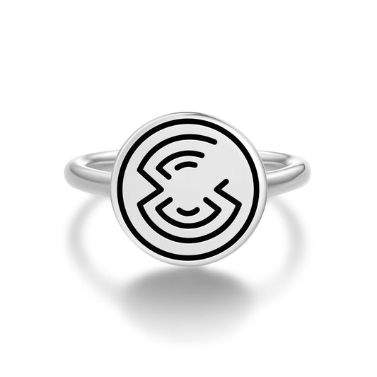 Bar Magnet Crop Circles Symbols Adjustable Open Ring
