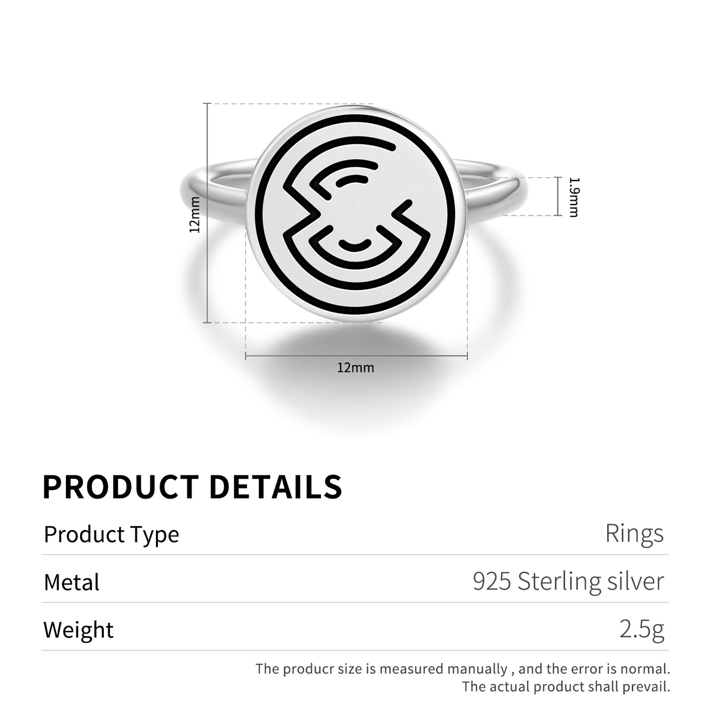 Bar Magnet Crop Circles Symbols Adjustable Open Ring