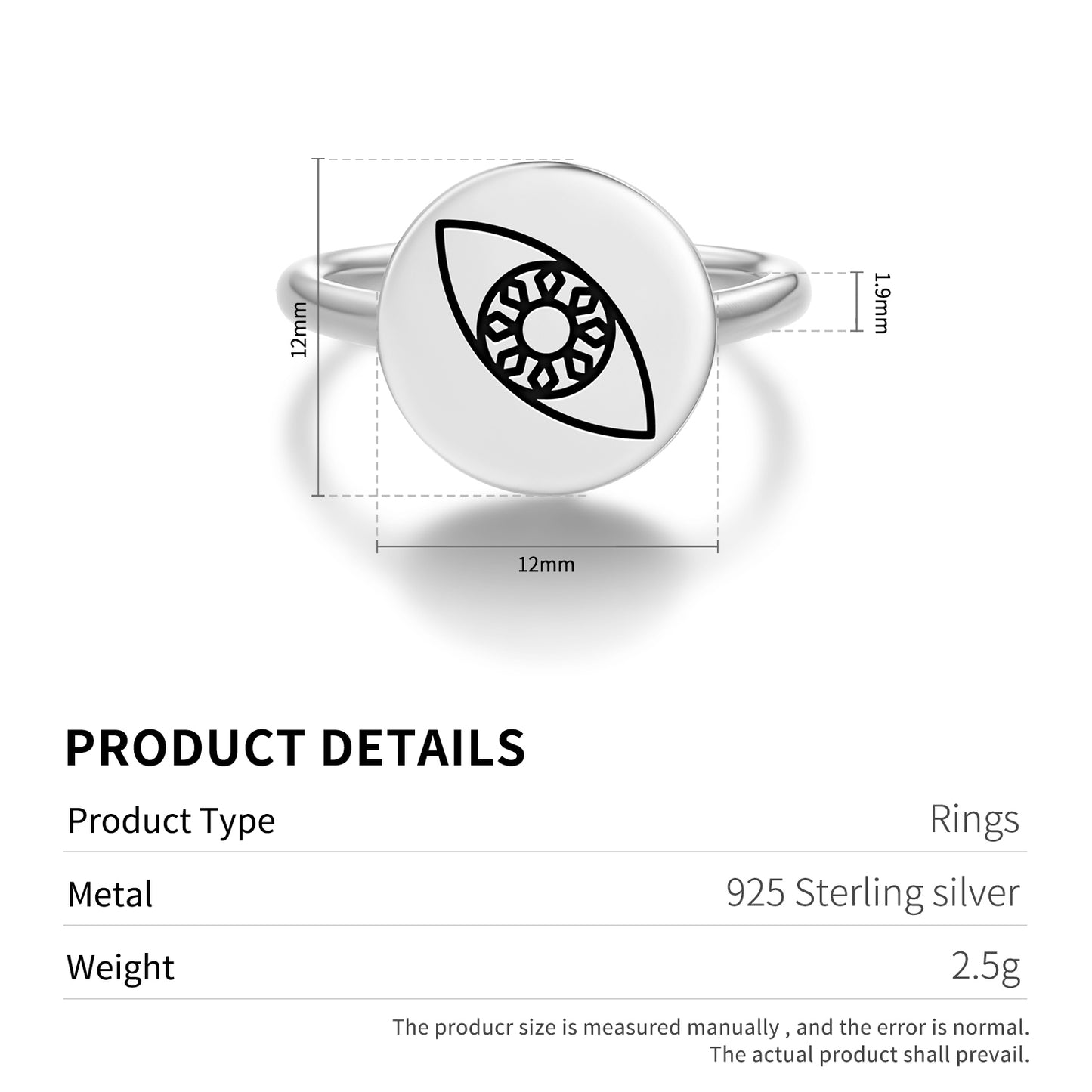 Marden Crop Circles Symbols Adjustable Open Ring