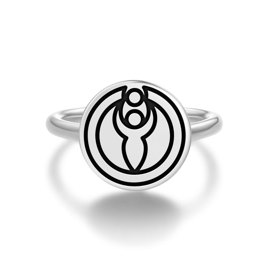 Goddess Isis Crop Circles Symbols Adjustable Open Ring